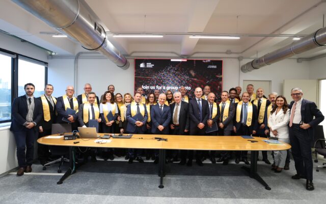 Foto della cerimonia di consegna dei certificati dell'Executive Program